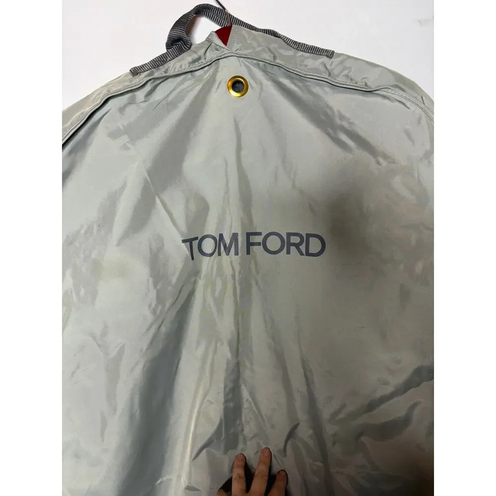 Tom Ford grey nylon garment zip bag